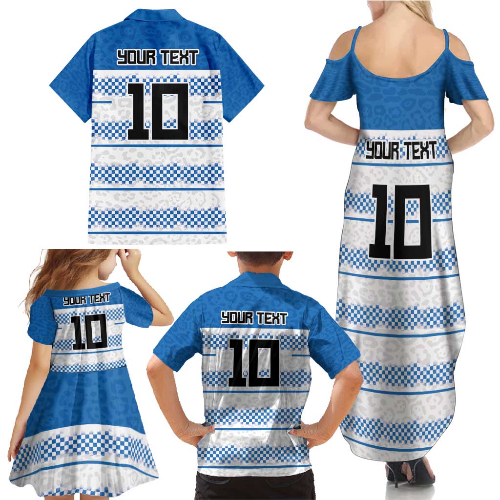 Argentina Rugby Custom Family Matching Summer Maxi Dress and Hawaiian Shirt Los Pumas Jaguar Race Style - Wonder Print Shop