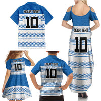 Argentina Rugby Custom Family Matching Summer Maxi Dress and Hawaiian Shirt Los Pumas Jaguar Race Style - Wonder Print Shop