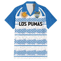Argentina Rugby Custom Family Matching Summer Maxi Dress and Hawaiian Shirt Los Pumas Jaguar Race Style - Wonder Print Shop
