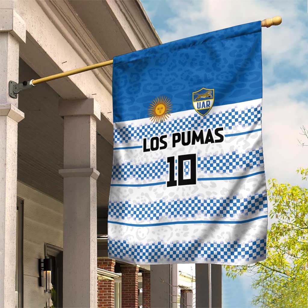 Argentina Rugby Custom Garden Flag Los Pumas Jaguar Race Style - Wonder Print Shop