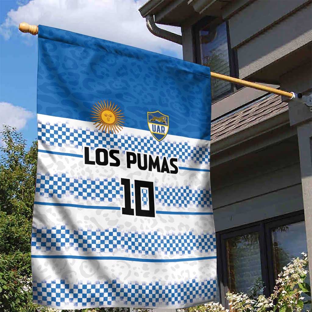 Argentina Rugby Custom Garden Flag Los Pumas Jaguar Race Style - Wonder Print Shop