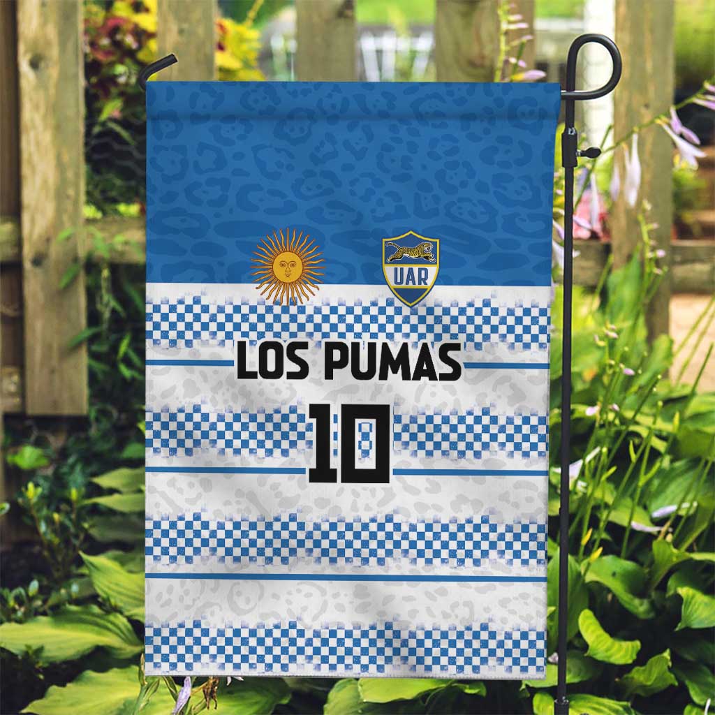 Argentina Rugby Custom Garden Flag Los Pumas Jaguar Race Style - Wonder Print Shop