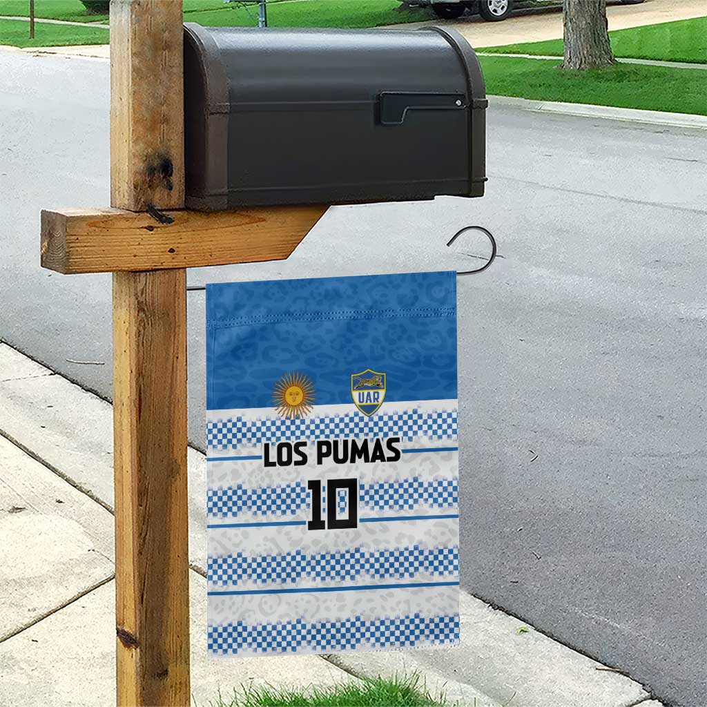 Argentina Rugby Custom Garden Flag Los Pumas Jaguar Race Style - Wonder Print Shop
