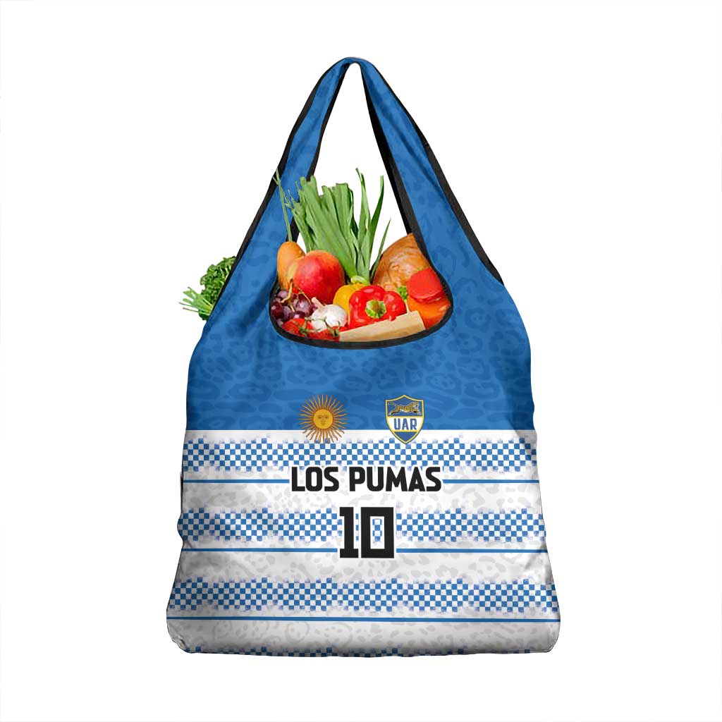 Argentina Rugby Custom Grocery Bag Los Pumas Jaguar Race Style - Wonder Print Shop