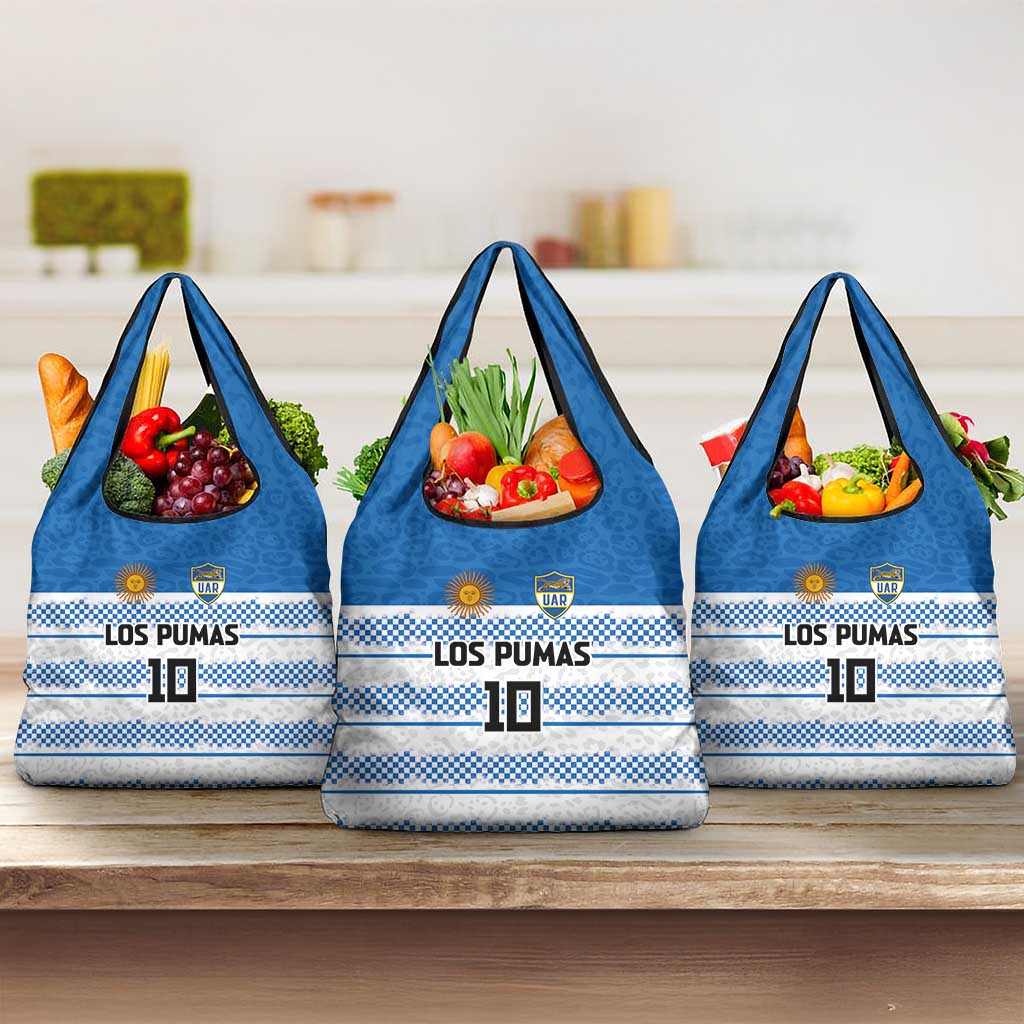 Argentina Rugby Custom Grocery Bag Los Pumas Jaguar Race Style - Wonder Print Shop