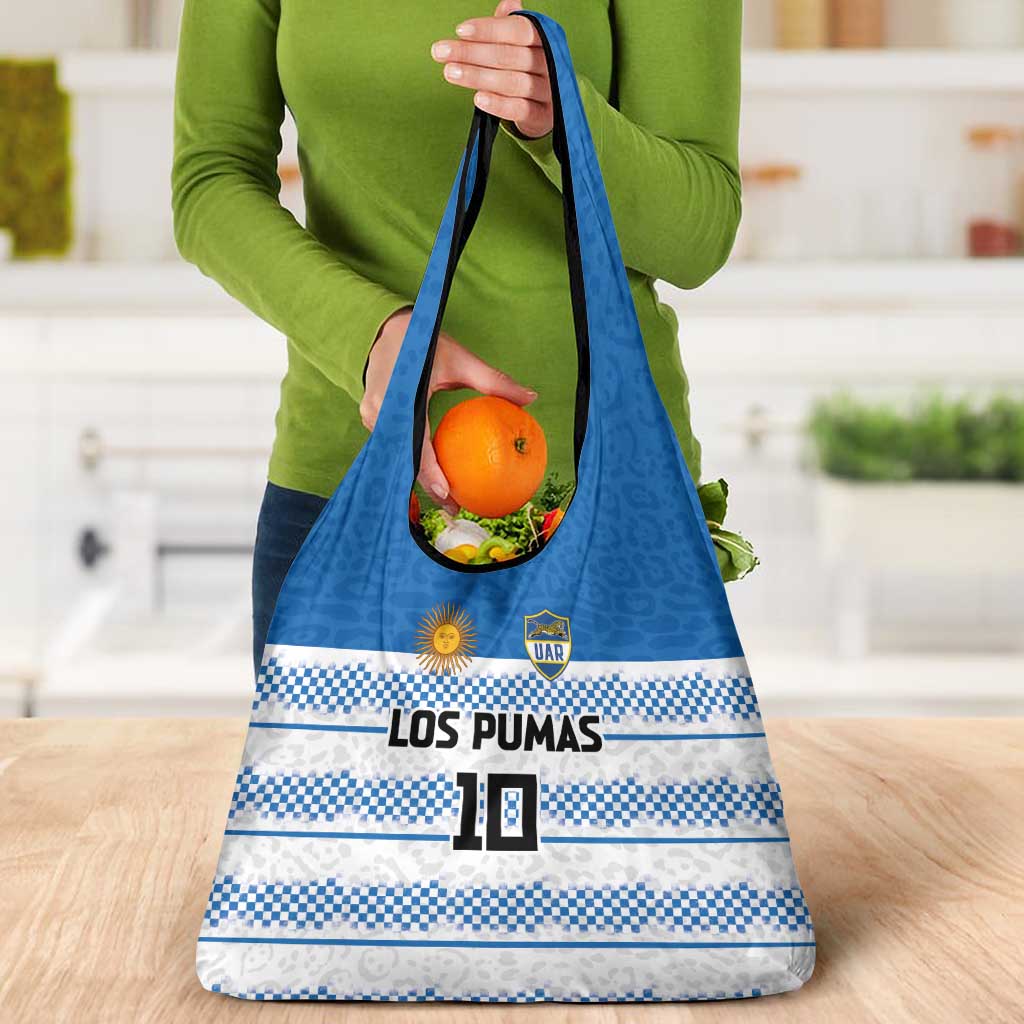 Argentina Rugby Custom Grocery Bag Los Pumas Jaguar Race Style - Wonder Print Shop