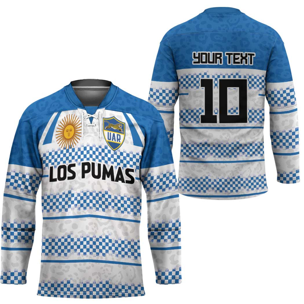 Argentina Rugby Custom Hockey Jersey Los Pumas Jaguar Race Style - Wonder Print Shop