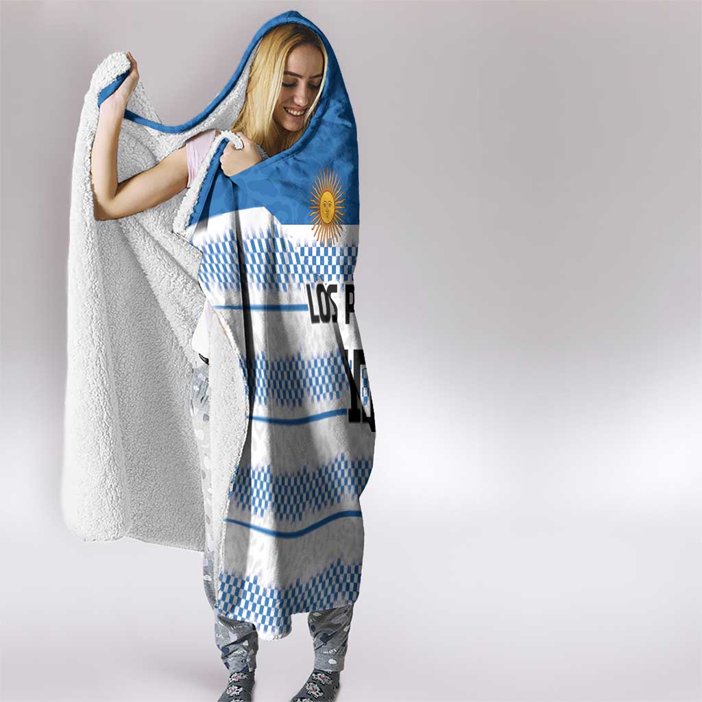 Argentina Rugby Custom Hooded Blanket Los Pumas Jaguar Race Style - Wonder Print Shop