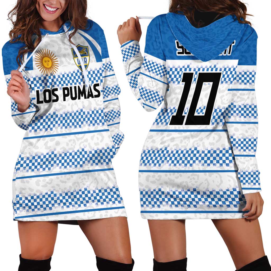 Argentina Rugby Custom Hoodie Dress Los Pumas Jaguar Race Style - Wonder Print Shop