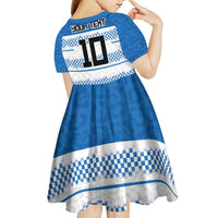 Argentina Rugby Custom Kid Short Sleeve Dress Los Pumas Jaguar Race Style - Wonder Print Shop