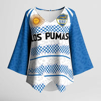 Argentina Rugby Custom Kimono Sleeve Blouse Los Pumas Jaguar Race Style - Wonder Print Shop