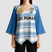 Argentina Rugby Custom Kimono Sleeve Blouse Los Pumas Jaguar Race Style - Wonder Print Shop