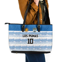 Argentina Rugby Custom Leather Tote Bag Los Pumas Jaguar Race Style - Wonder Print Shop