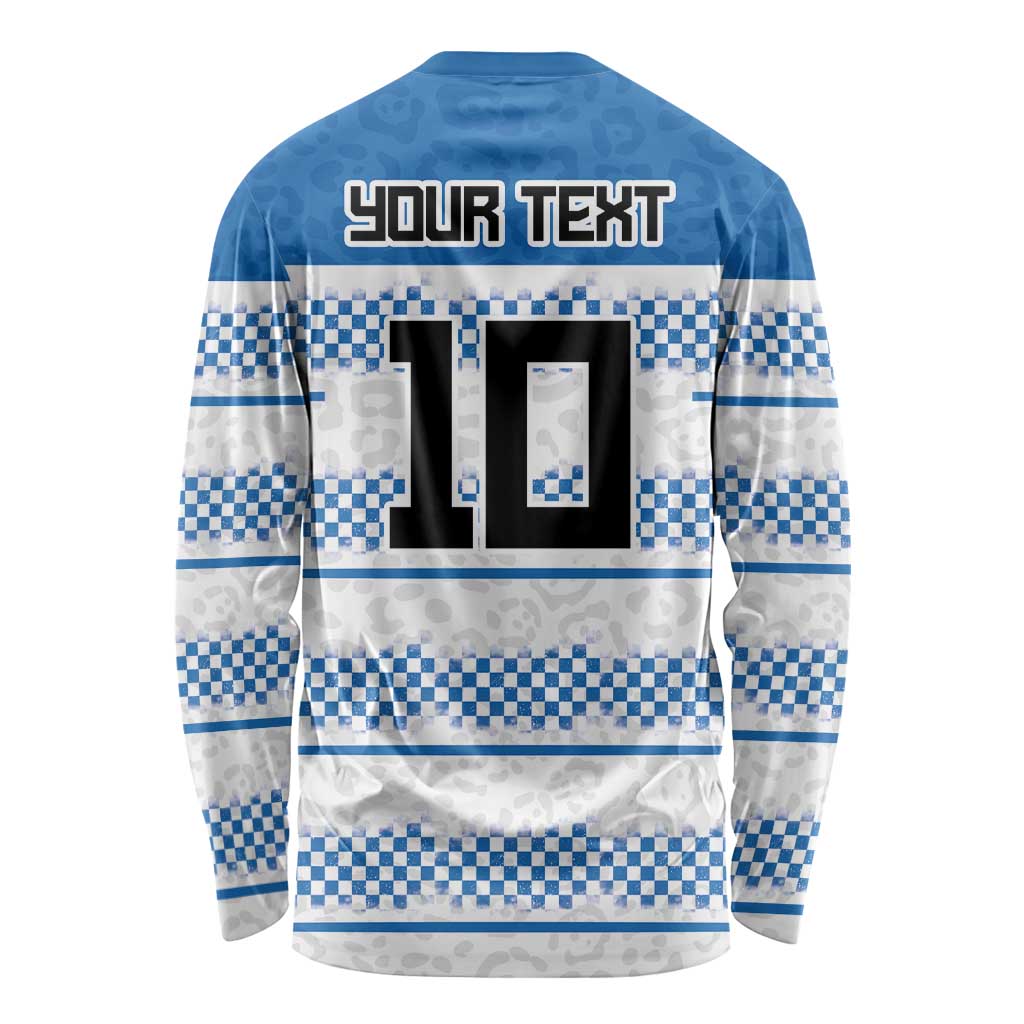 Argentina Rugby Custom Long Sleeve Shirt Los Pumas Jaguar Race Style - Wonder Print Shop