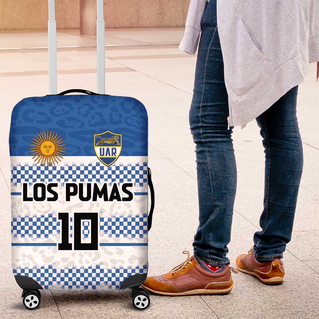 Argentina Rugby Custom Luggage Cover Los Pumas Jaguar Race Style - Wonder Print Shop