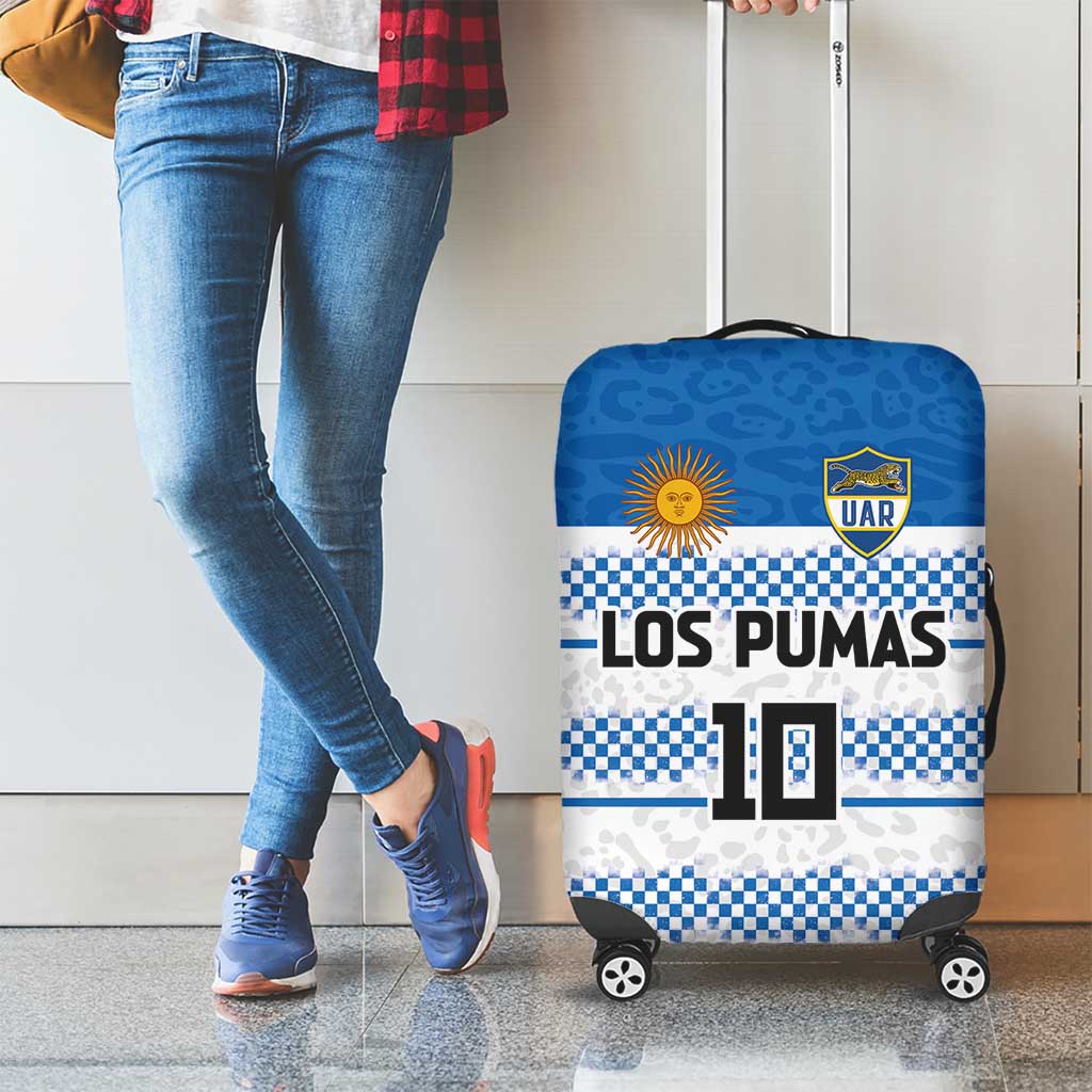 Argentina Rugby Custom Luggage Cover Los Pumas Jaguar Race Style - Wonder Print Shop