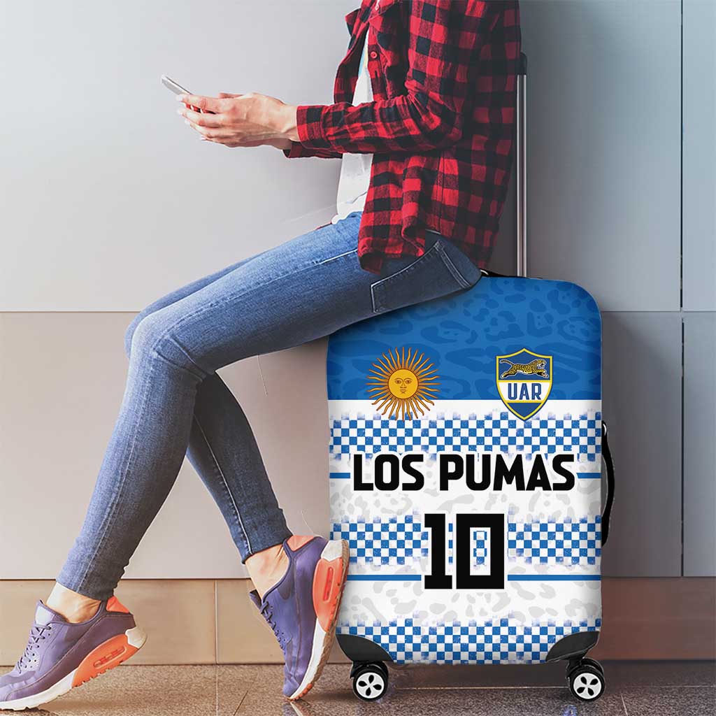 Argentina Rugby Custom Luggage Cover Los Pumas Jaguar Race Style - Wonder Print Shop
