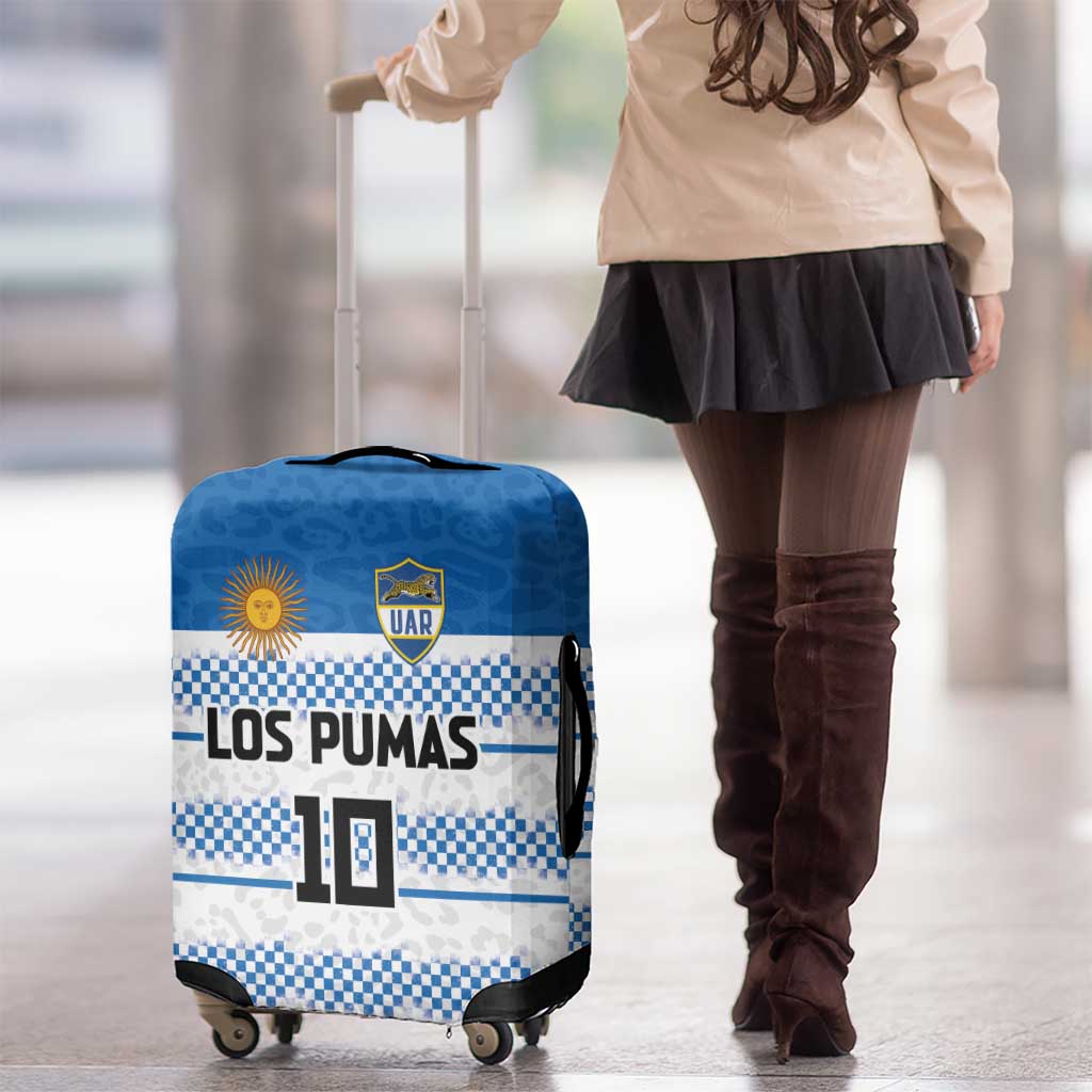 Argentina Rugby Custom Luggage Cover Los Pumas Jaguar Race Style - Wonder Print Shop