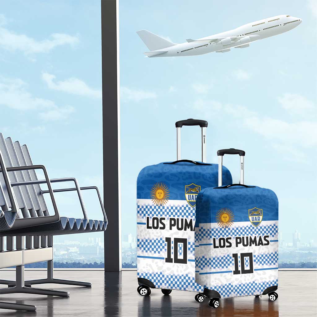 Argentina Rugby Custom Luggage Cover Los Pumas Jaguar Race Style - Wonder Print Shop