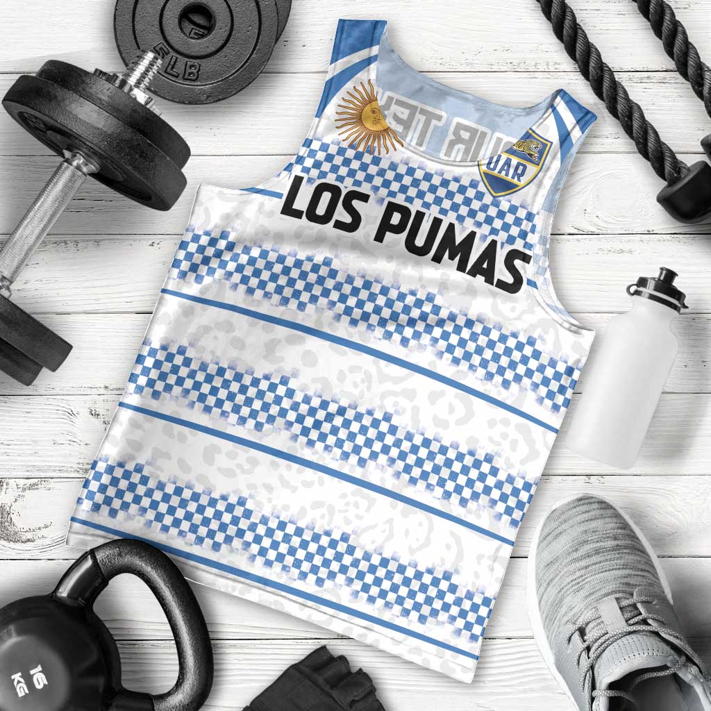 Argentina Rugby Custom Men Tank Top Los Pumas Jaguar Race Style - Wonder Print Shop