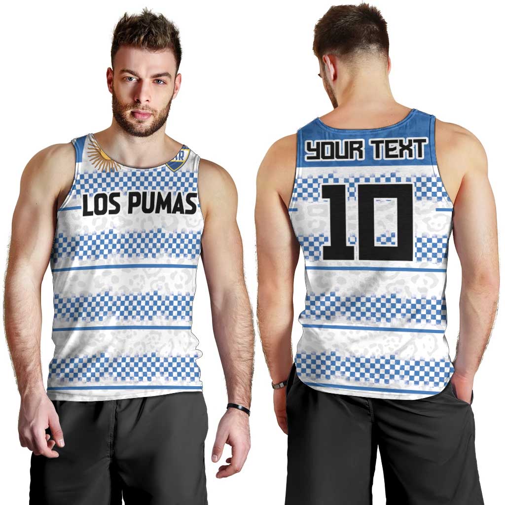 Argentina Rugby Custom Men Tank Top Los Pumas Jaguar Race Style - Wonder Print Shop