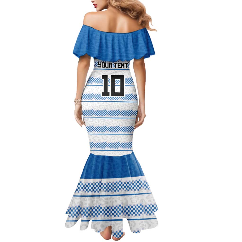 Argentina Rugby Custom Mermaid Dress Los Pumas Jaguar Race Style - Wonder Print Shop