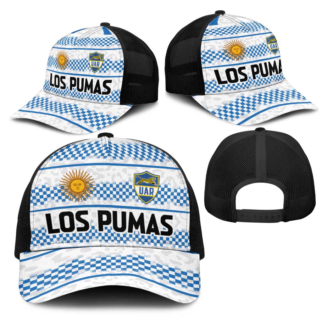 Argentina Rugby Mesh Trucker Cap Los Pumas Jaguar Race Style - Wonder Print Shop