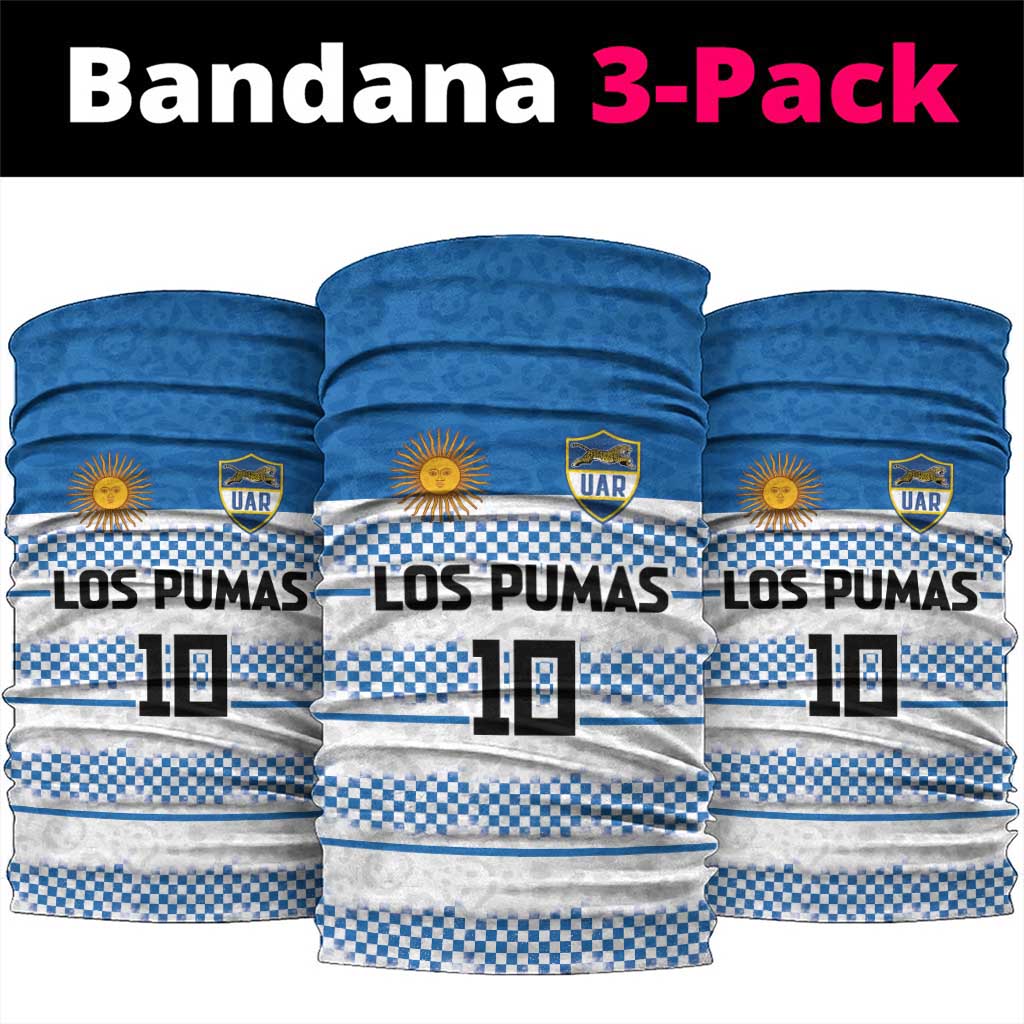 Argentina Rugby Custom Neck Gaiter Los Pumas Jaguar Race Style - Wonder Print Shop