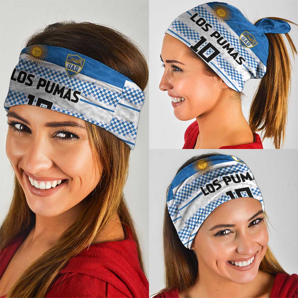 Argentina Rugby Custom Neck Gaiter Los Pumas Jaguar Race Style - Wonder Print Shop
