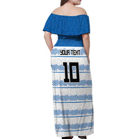 Argentina Rugby Custom Off Shoulder Maxi Dress Los Pumas Jaguar Race Style - Wonder Print Shop
