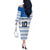 Argentina Rugby Custom Off The Shoulder Long Sleeve Dress Los Pumas Jaguar Race Style - Wonder Print Shop