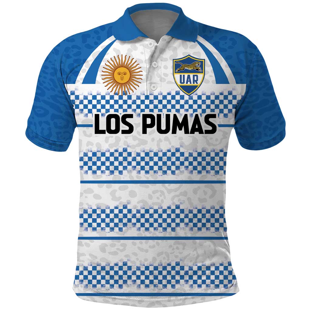 Argentina Rugby Custom Polo Shirt Los Pumas Jaguar Race Style - Wonder Print Shop