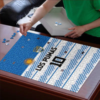 Argentina Rugby Custom Puzzle Los Pumas Jaguar Race Style - Wonder Print Shop