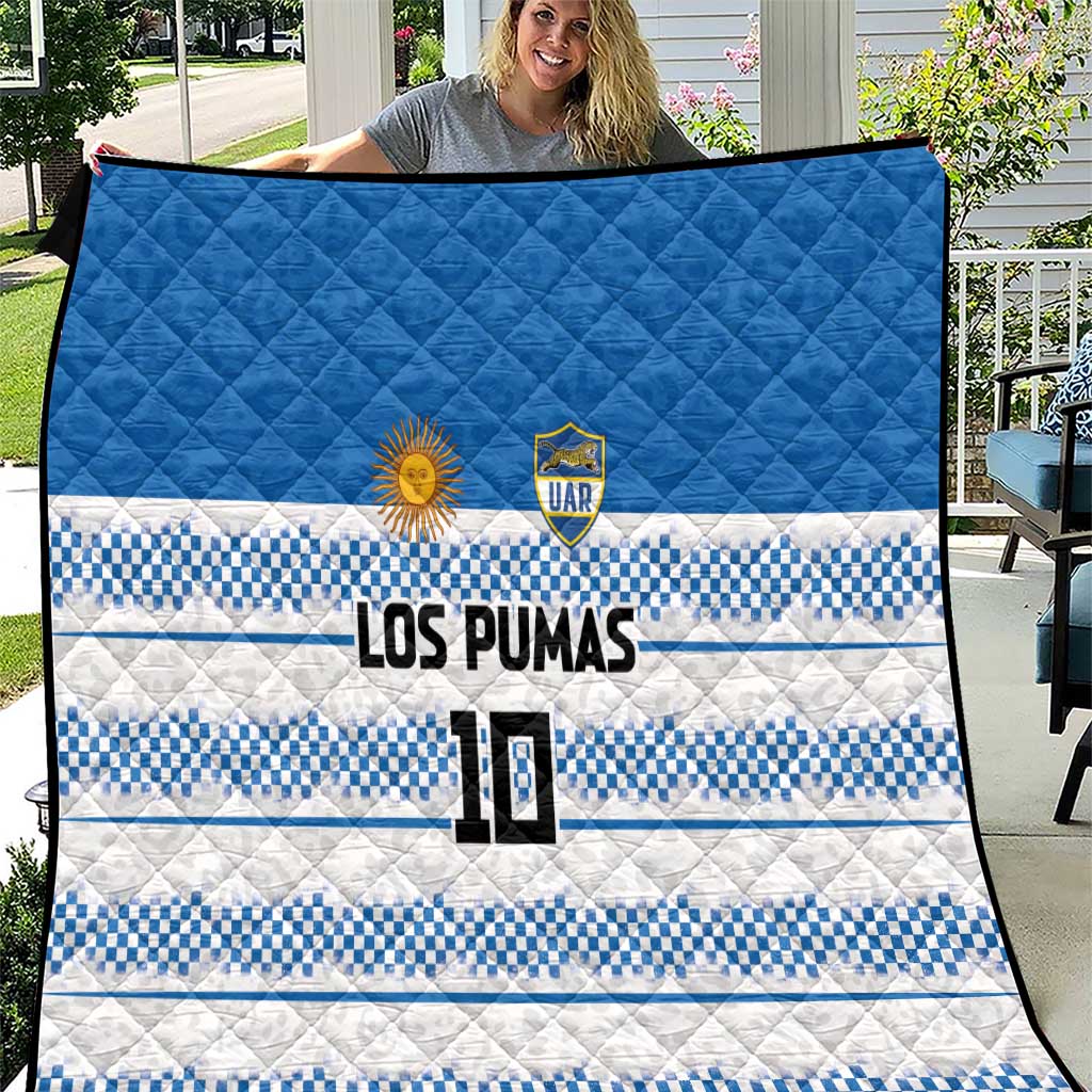Argentina Rugby Custom Quilt Los Pumas Jaguar Race Style - Wonder Print Shop