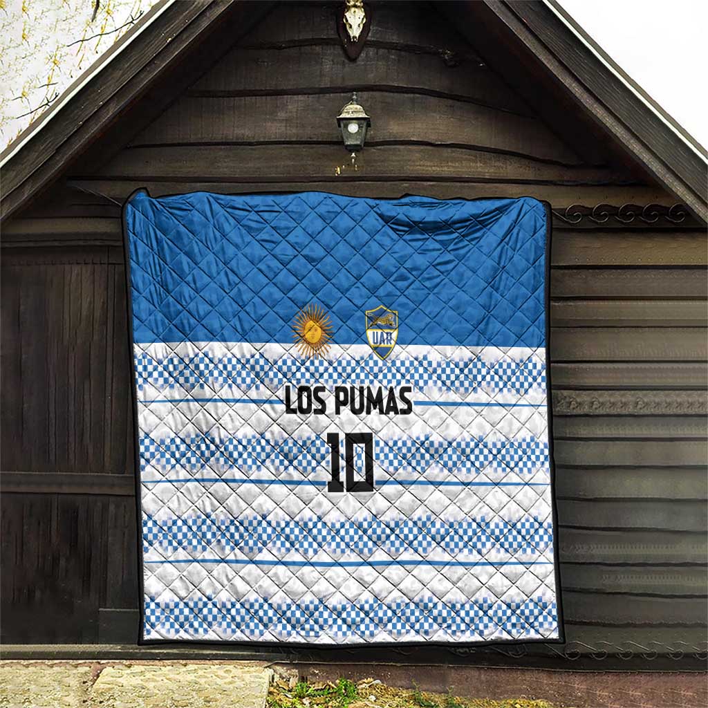 Argentina Rugby Custom Quilt Los Pumas Jaguar Race Style - Wonder Print Shop