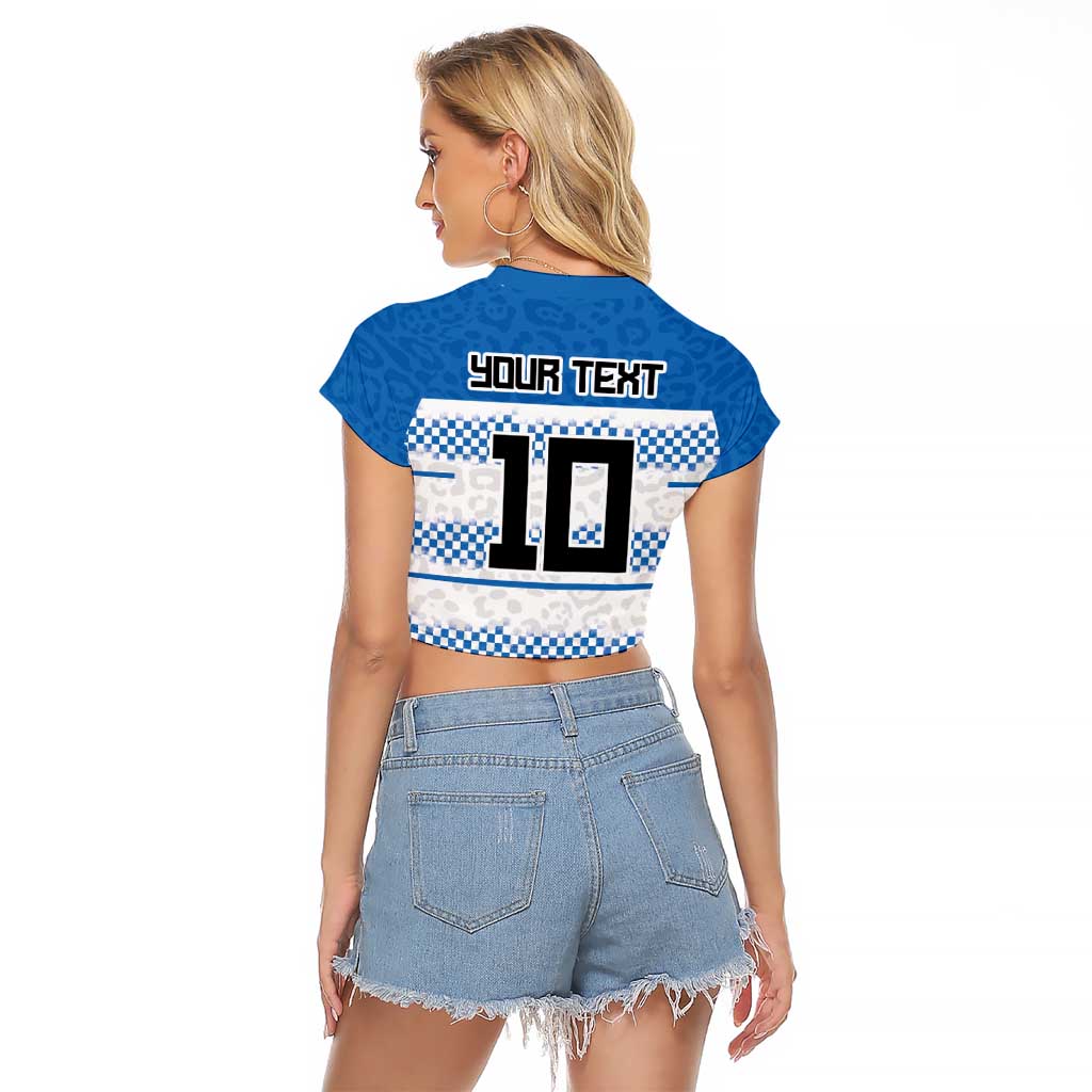 Argentina Rugby Custom Raglan Cropped T Shirt Los Pumas Jaguar Race Style - Wonder Print Shop