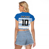Argentina Rugby Custom Raglan Cropped T Shirt Los Pumas Jaguar Race Style - Wonder Print Shop