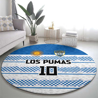 Argentina Rugby Custom Round Carpet Los Pumas Jaguar Race Style - Wonder Print Shop