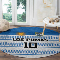Argentina Rugby Custom Round Carpet Los Pumas Jaguar Race Style - Wonder Print Shop