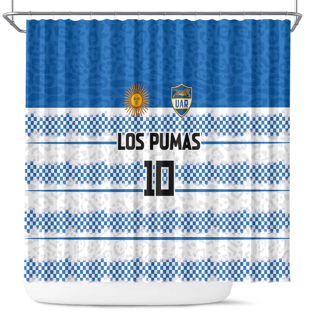 Argentina Rugby Custom Shower Curtain Los Pumas Jaguar Race Style - Wonder Print Shop