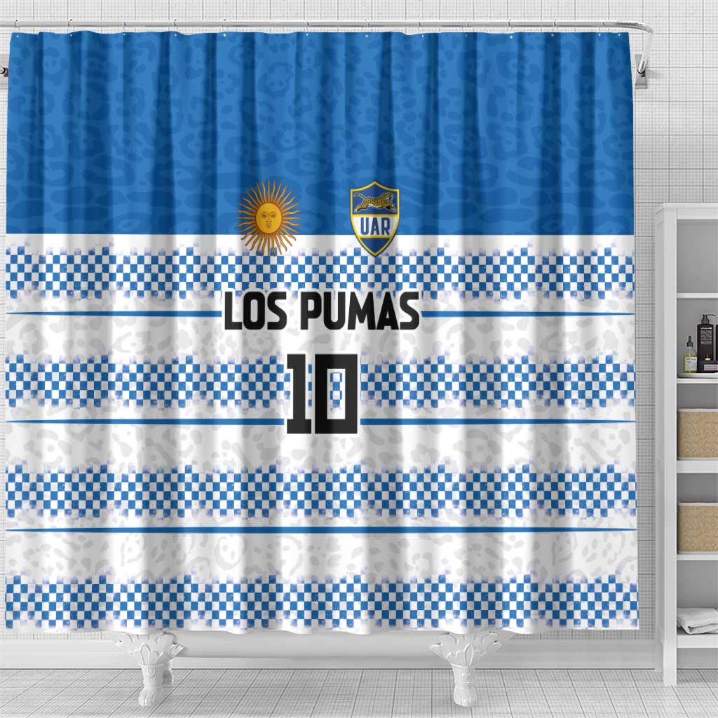 Argentina Rugby Custom Shower Curtain Los Pumas Jaguar Race Style - Wonder Print Shop