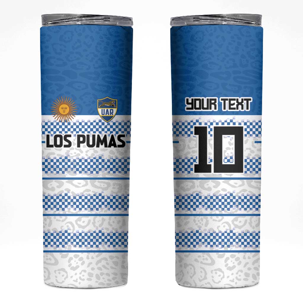 Argentina Rugby Custom Skinny Tumbler Los Pumas Jaguar Race Style - Wonder Print Shop
