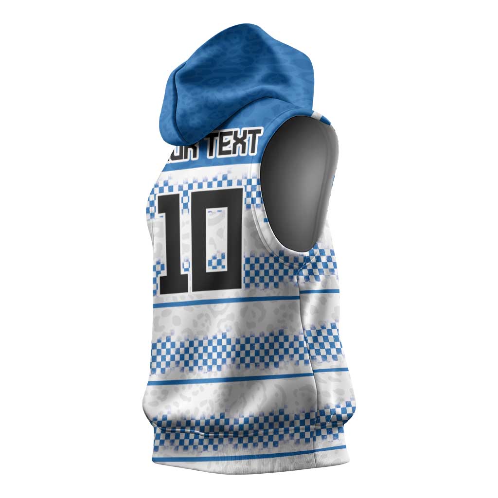 Argentina Rugby Custom Sleeveless Hoodie Los Pumas Jaguar Race Style - Wonder Print Shop