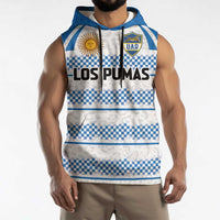 Argentina Rugby Custom Sleeveless Hoodie Los Pumas Jaguar Race Style - Wonder Print Shop