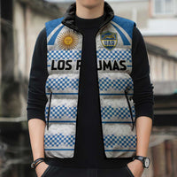 Argentina Rugby Custom Sleeveless Puffer Jacket Los Pumas Jaguar Race Style - Wonder Print Shop