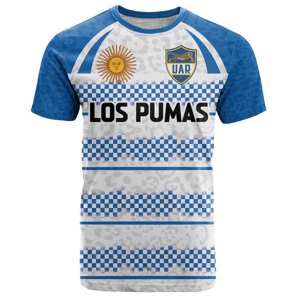 Argentina Rugby Custom T Shirt Los Pumas Jaguar Race Style - Wonder Print Shop