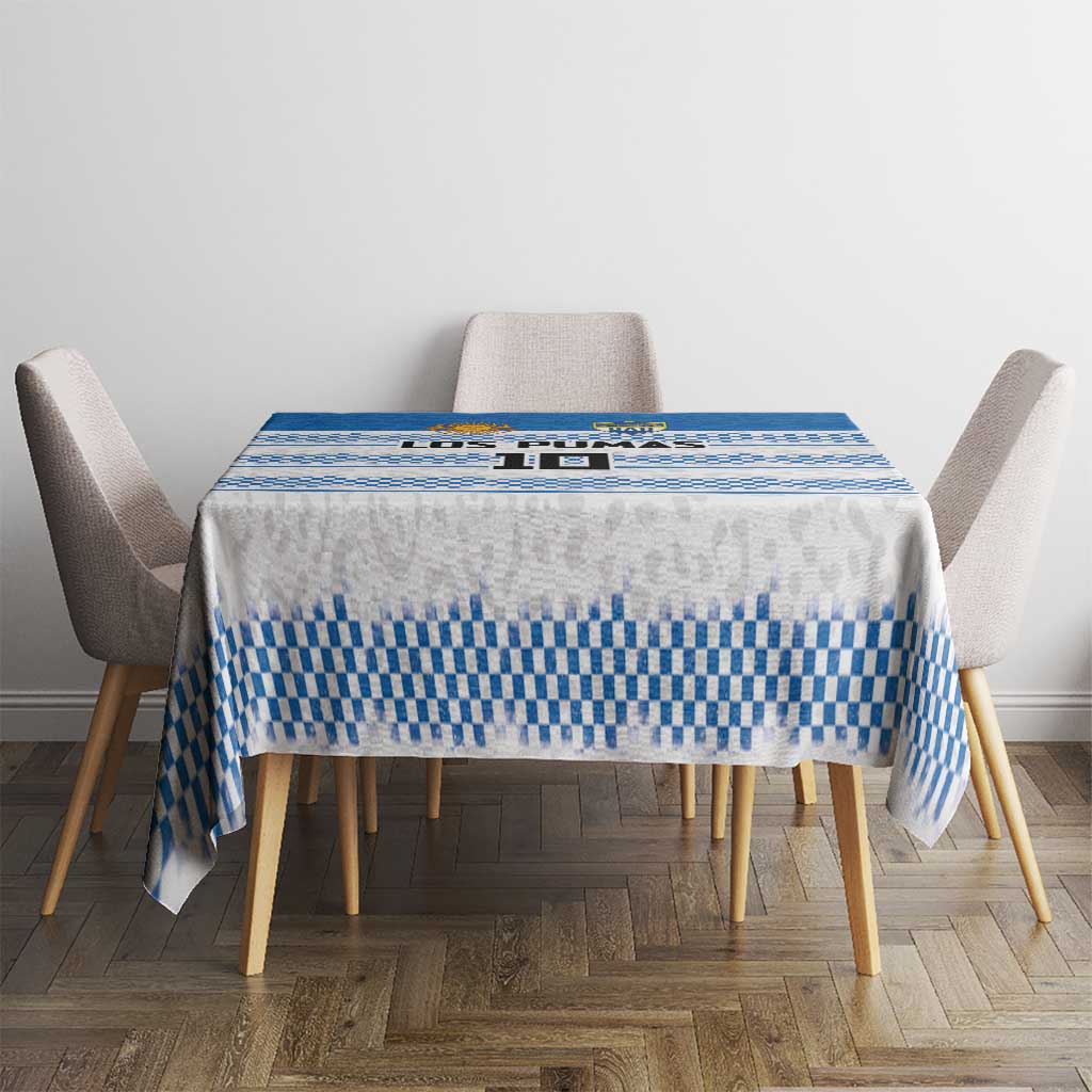 Argentina Rugby Custom Tablecloth Los Pumas Jaguar Race Style - Wonder Print Shop