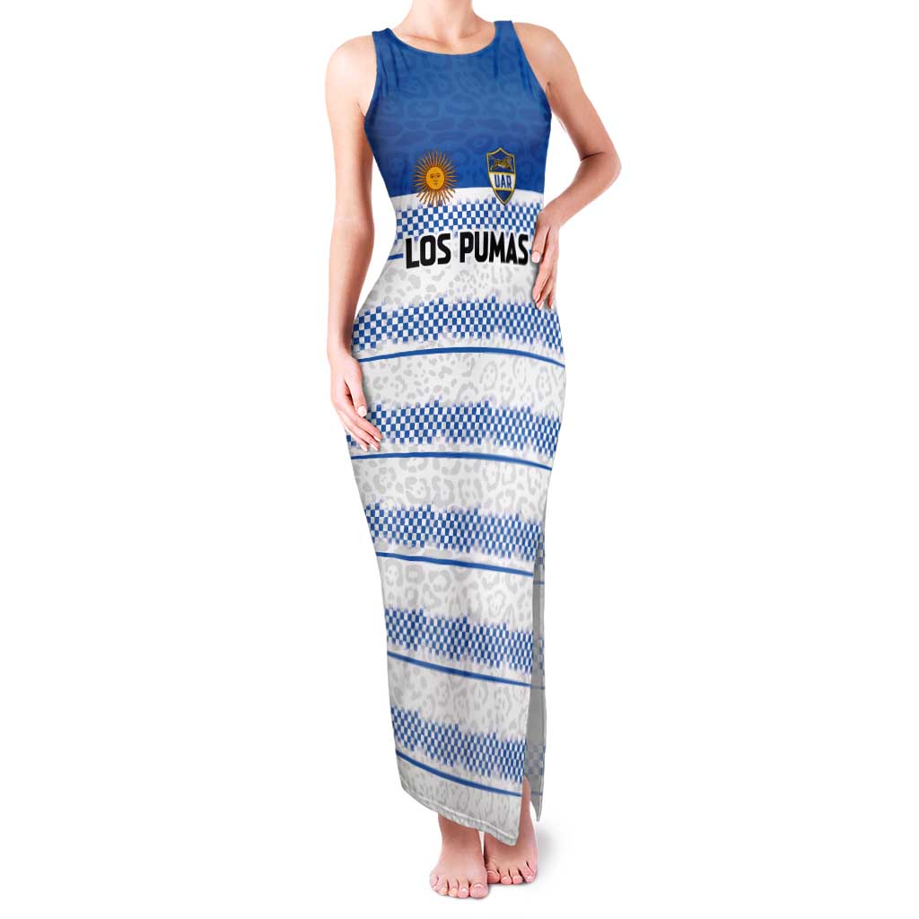 Argentina Rugby Custom Tank Maxi Dress Los Pumas Jaguar Race Style - Wonder Print Shop