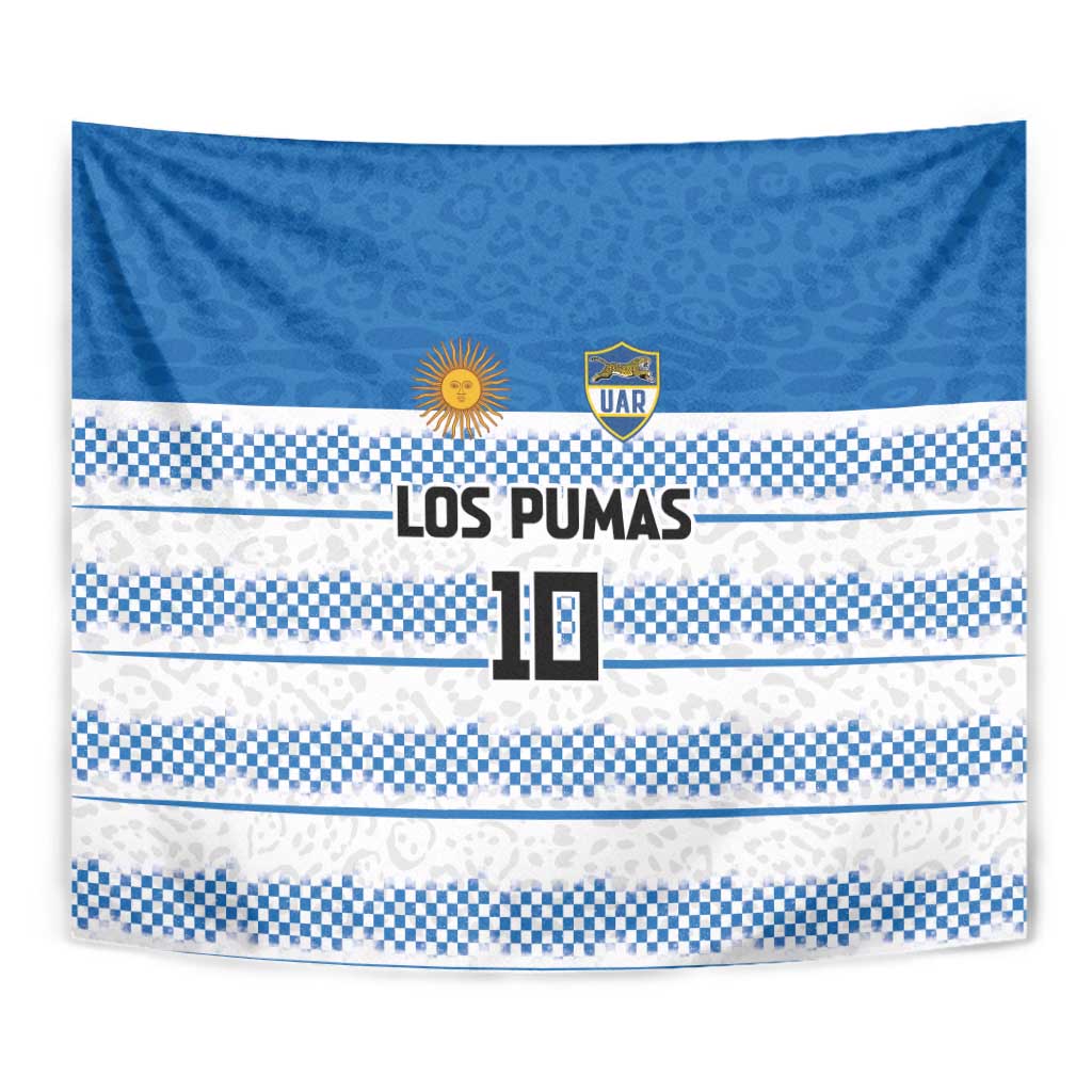 Argentina Rugby Custom Tapestry Los Pumas Jaguar Race Style - Wonder Print Shop