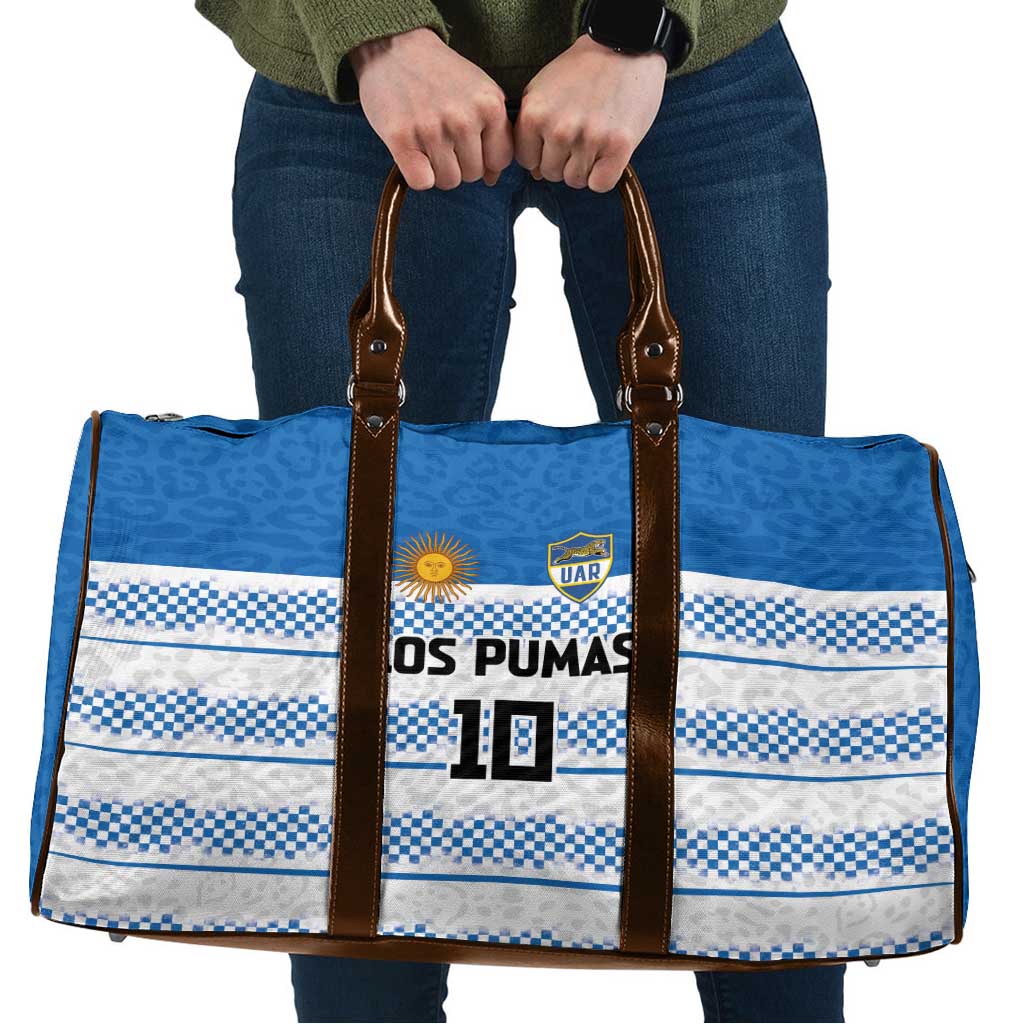 Argentina Rugby Custom Travel Bag Los Pumas Jaguar Race Style - Wonder Print Shop